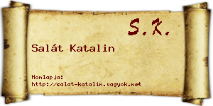 Salát Katalin névjegykártya